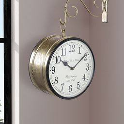 Aapno Rajasthan Gold-Toned & White 32 CM Vintage Analogue Wall Clock-picture-22