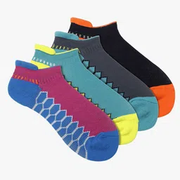 Soxytoes Unisex Pack Of 4 Patterned Shoe-Liner Socks-7