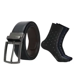 CRUSSET Men Belt & Socks Combo Accessory Gift Set-image-28