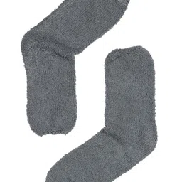 TOFFCRAFT Men Grey Solid Crew Socks-55