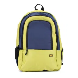 QIPS Unisex Blue & Green Colourblocked Backpack-11