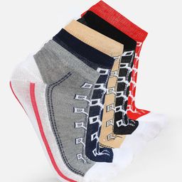 BAESD Unisex Pack Of 5 Patterned Ankle Length Socks-6