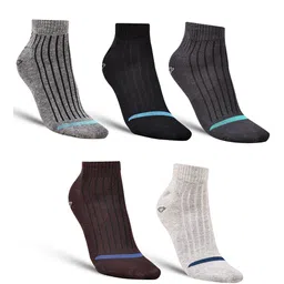 Dollar Socks Men Pack Of 5 Striped Ankle-Length Socks-picture-37