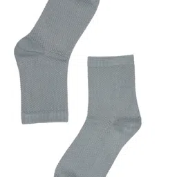 TOFFCRAFT Men Grey Solid Ankle-Length Socks-26