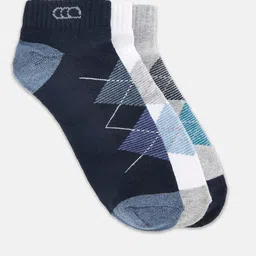 Ajile by Pantaloons Men Pack Of 3 Patterned Ankle-Length Socks-image-48