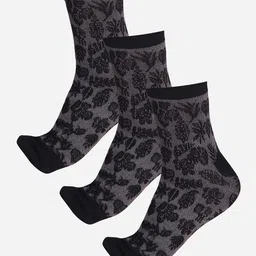 Bodycare Women Pack Of 3 Printed Ankle-Length Socks-10