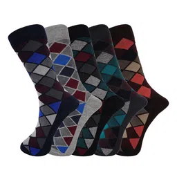 BAESD Men Pack Of 5 Patterned Above Ankle-Length Socks-4