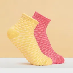 Honey by Pantaloons Women Pack Of 2 Patterned Ankle Length Socks-picture-36