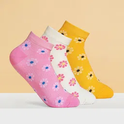 Honey by Pantaloons Women Pack Of 3 Patterned Ankle Length Socks-35