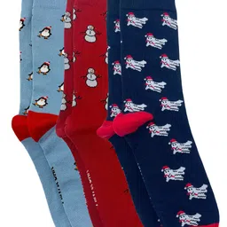 Mint & Oak Men Pack Of 3 Patterned Calf-Length Socks image 1