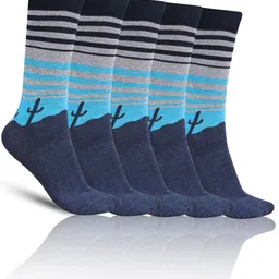 Dollar Socks Men Pack Of 5 Patterned Calf-Length Socks-12