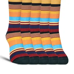 Dollar Socks Men Pack Of 5 Patterned Calf-Length Socks-10