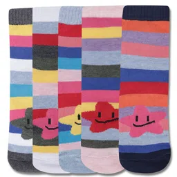 Dollar Socks Kids Pack Of 5 Assorted Cotton Calf-Length Socks-image-86