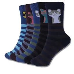 Dollar Socks Kids Pack Of 5 Assorted Calf Length Socks-54