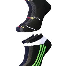 WROGN Men Pack Of 6 Patterned Ankle Length Socks-60