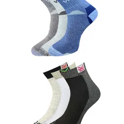 WROGN Men Pack Of 6 Patterned Ankle Length Socks-image-11