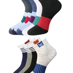 WROGN Men Pack of 9 Patterned Ankle-Length Socks-52