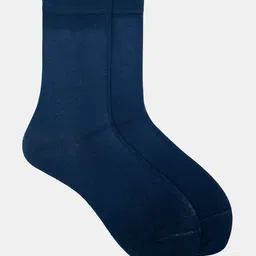 Soxytoes Men Navy Blue Solid Calf Length Socks-30