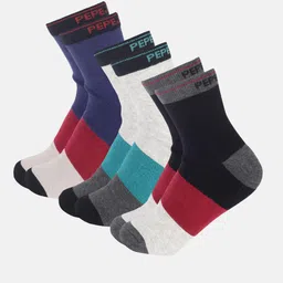 Pepe Jeans Men Pack of 3 Colourblocked Ankle-Length Socks-image-63