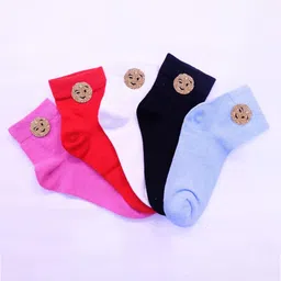 TIPY TIPY TAP Kids Pack Of 5 Patterned Cotton Ankle-Length Socks-16