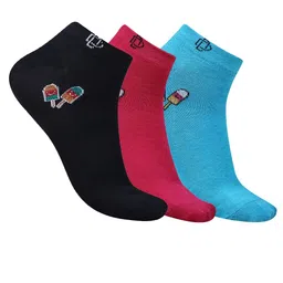 Dollar Socks Women Pack Of 3 Patterned Cotton Ankle-Length Socks-18