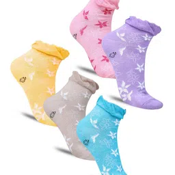 Dollar Socks Men Pack of 5 Patterned Cotton Ankle-Length Socks-image-30