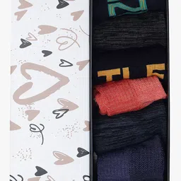 Soxytoes Unisex Pack Of 6 Patterned Cotton Ankle-Length Socks-1