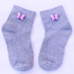 TIPY TIPY TAP Girls Cotton Bow Detail Ankle Length Socks-image-82