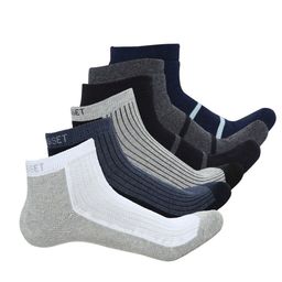 CRUSSET Men Pack Of 6 Assorted Cotton Ankle-Length Socks-20