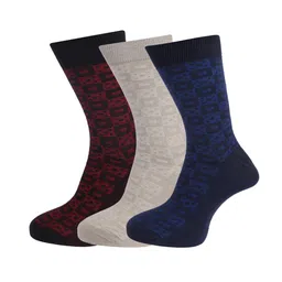 Dollar Socks Men Pack Of 3 Assorted Above Ankle-Length Combed Cotton Socks-image-83