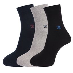 Dollar Socks Men Pack Of 3 Assorted Above Ankle Length Cotton Socks-30