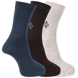 Dollar Socks Men Pack of 3 Assorted Cotton Full-Length Socks-44