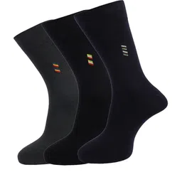 Dollar Socks Men Pack Of 3 Assorted Cotton Calf Length Socks-picture-45
