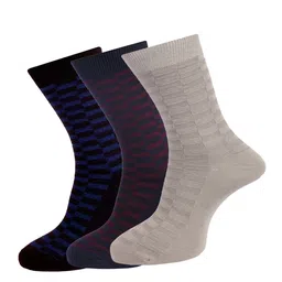 Dollar Socks Men Pack Of 3 Assorted Full-Length Combed Cotton Socks-image-62