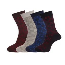 Dollar Socks Men Pack Of 4 Assorted Full-Length Cotton Socks-1
