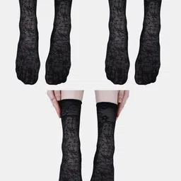 N2S NEXT2SKIN Pack Of 3 Patterned Above Ankle Length Socks-image-65