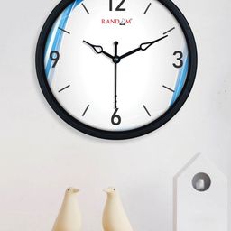 RANDOM White & Blue Printed Traditional Wall Clock-79