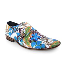 Kanvas Men Slip On Vincent Printed Lightweight Monk Shoes-5
