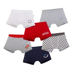 You Got Plan B Boys Pack Of 4 Mid-Rise Printed Trunks-image-28