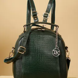 Teakwood Leathers Women Textured Small Leather Backpack-22