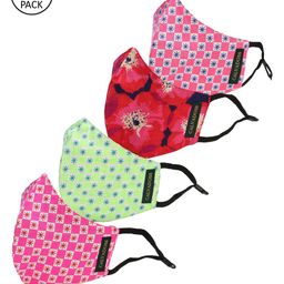 Calvadoss Men Pack Of 4 Assorted Printed 3-Ply Reusable Cotton Cloth Mask-58