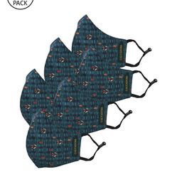 Calvadoss Men Pack Of 6 Printed 3-Ply Reusable Cotton Cloth Masks-image-93