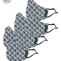 Calvadoss Women Pack Of 6 Printed 3-Ply Reusable Cotton Cloth Masks-image-66