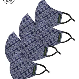 Calvadoss Men Pack Of 6 Printed 3-Ply Reusable Cotton Cloth Masks-image-98