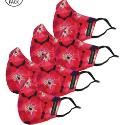 Calvadoss Women Pack Of 6 Printed 3-Ply Reusable Cotton Cloth Masks-image-44