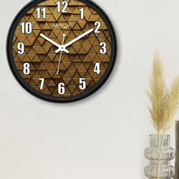RANDOM Black & Brown Printed Contemporary Wall Clock-image-56