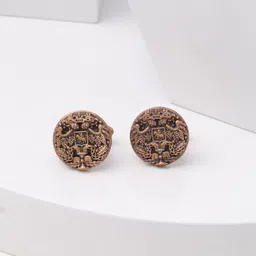 COSA NOSTRAA Men Gold-Toned & Gunmetal-Toned Military Merit Cufflink-image-45