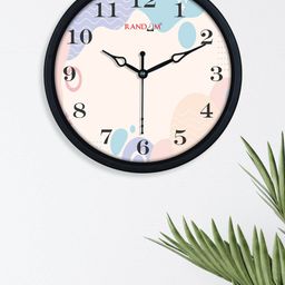 RANDOM White & Blue Printed Contemporary Wall Clock-image-13