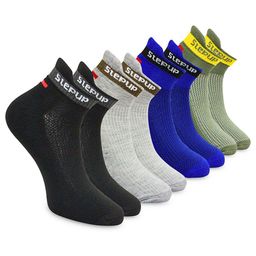 BAESD Men Pack of 4 Patterned Ankle-Length Socks image 5