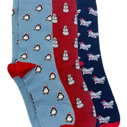 Mint & Oak Men Pack Of 3 Patterned Calf-Length Socks image 2